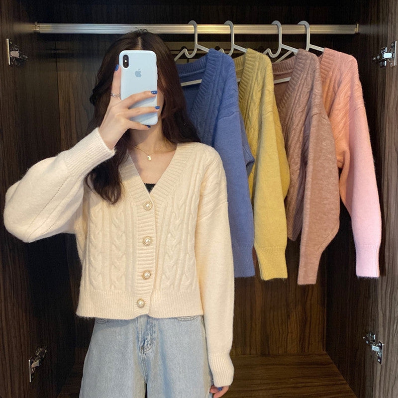 Twist Pullover Strickjacke Jacke Frauen Herbst Jacke