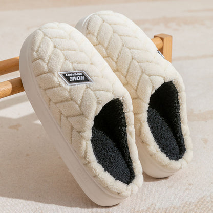 Neue rutschfeste Plüsch-Hausschuhe mit dicken Sohlen für Paare, warme Winter-Hausschuhe für Zuhause, Innen-Fleece-Schuhe für Damen und Herren