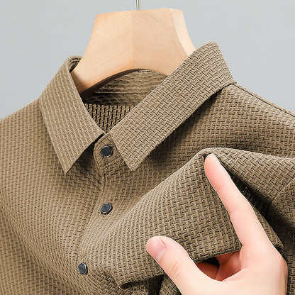 Leichtes Herren-Oberteil mit asymmetrischem Design – Atmungsaktiv & Business-Lässig (1+1 Gratis)