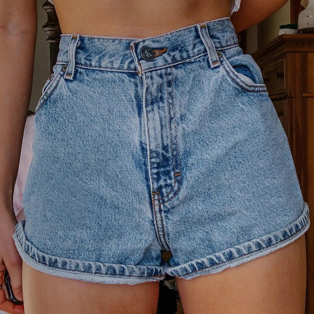 Freizeit-Shorts im Commuter-Stil aus Denim für Damen