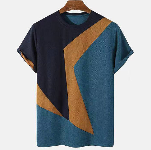 Kurzarm Mesh-Shirt mit 3D-Streifenprint – Locker geschnittenes Sommeroberteil (1+1 Gratis)