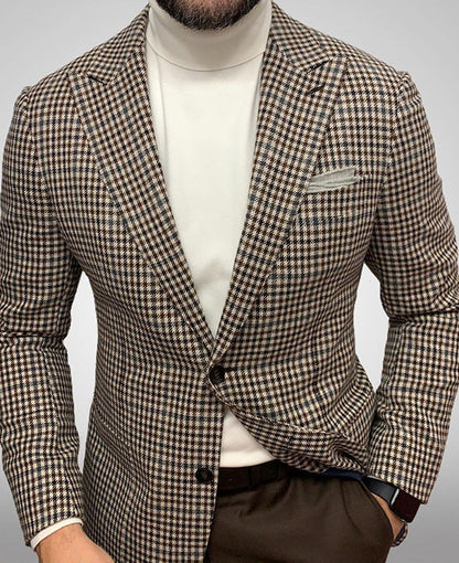 Herrenanzugjacke mit zwei Knöpfen und großen Taschen