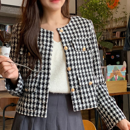 Tartan-Kurzjacke für Damen
