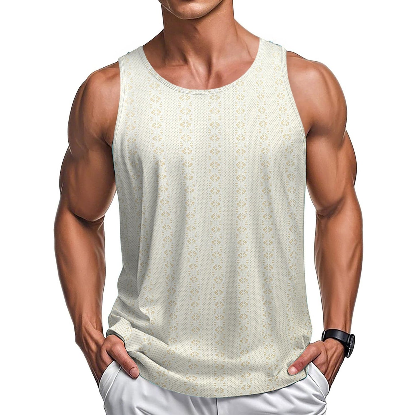 Lässiges Herren-Tanktop mit Rundhalsausschnitt – Ideal für Sommer & Strand