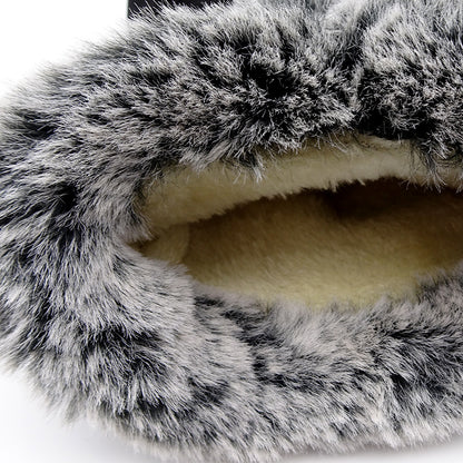 Schneestiefel Mittelkalb Kunstpelz Plüsch Winter Damenstiefel