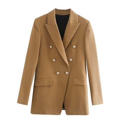 Schlichter Stil Geknöpfter Casual Blazer Jacke Damen