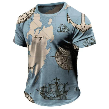 Lässiges Herren-T-Shirt mit Rundhalsausschnitt – Jetzt im 1+1 GRATIS Aktionsangebot!