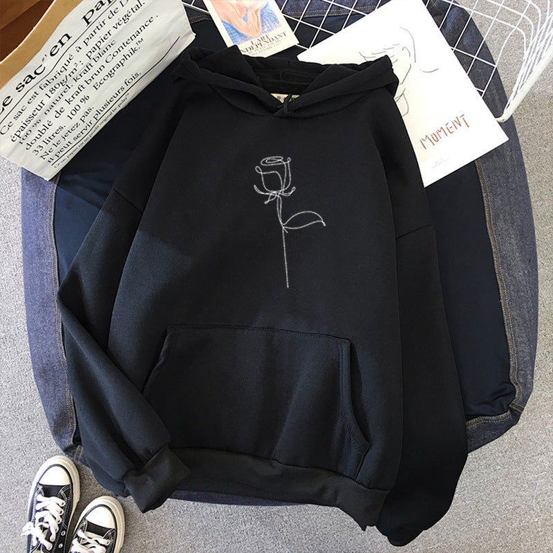 Rosane – Kapuzenpullover mit Rosen-Print für Damen
