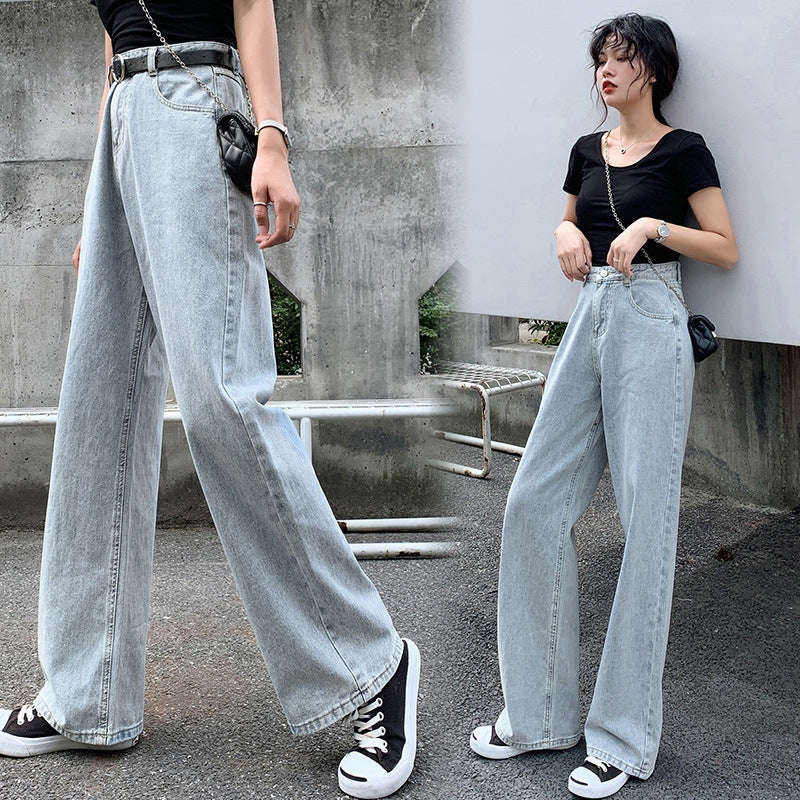 Gerade geschnittene lange Hose im koreanischen Stil
