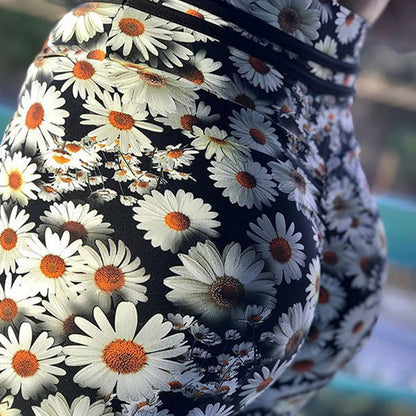 Damen 3D-gedruckte Leggings aus Milchseide – Elastische Sport- und Freizeithose