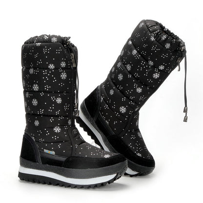 Damenstiefel Winterschuhe Damen Schneestiefel Plateau Warm halten Knöchel Winterstiefel mit dicken Pelzabsätzen