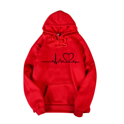 Lässiger Fleece-Hoodie in Übergröße, modischer Sport-Hoodie für Damen