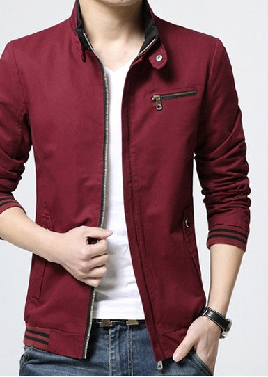 Herren Übergangsjacke aus reiner Baumwolle – Freizeitjacke für Frühling & Herbst