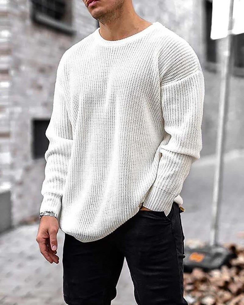 Herren Strickpullover – Locker geschnittenes Oberteil für Herbst und Winter
