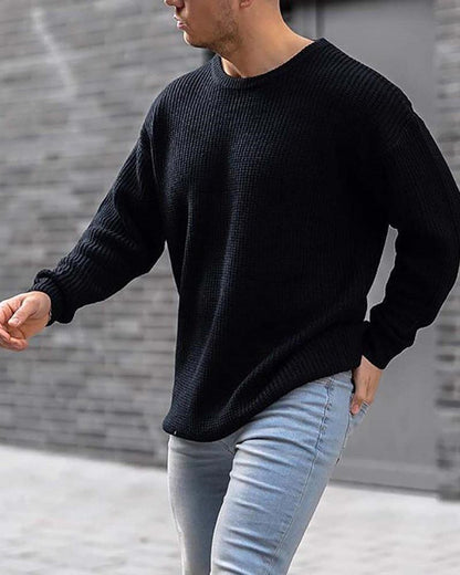 Herren Strickpullover – Locker geschnittenes Oberteil für Herbst und Winter