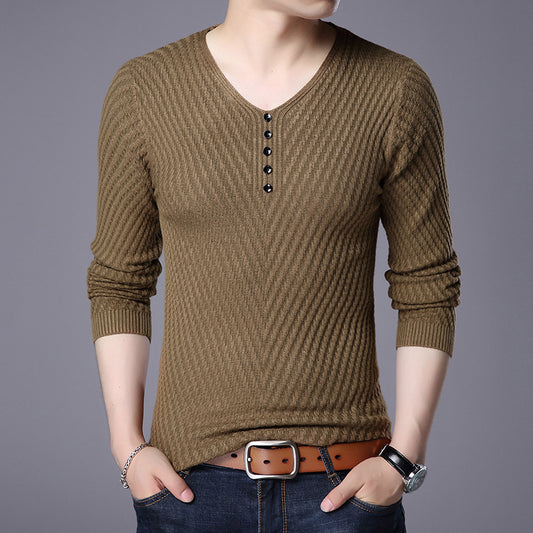 Trendy Spring And Autumn Casual V-neck Top