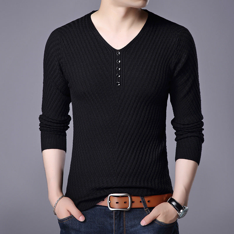 Trendy Spring And Autumn Casual V-neck Top