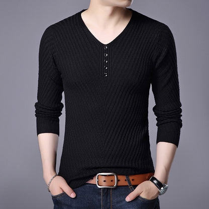 Trendy Spring And Autumn Casual V-neck Top