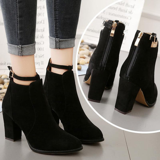 Martin-Stiefel mit hohen Absätzen für Damen