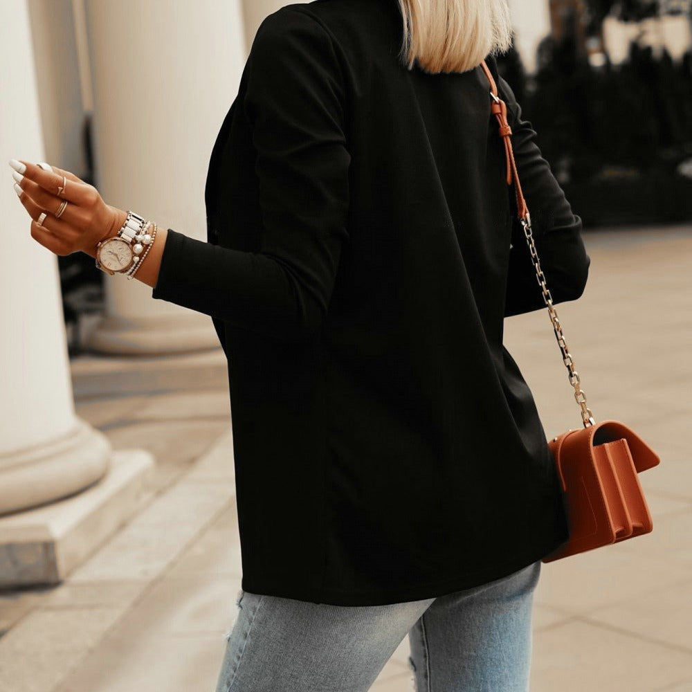 Neue Damen Business Blazer Frühling Herbst Alle-spiel Weibliche Jacken Schlank Lange-sleeve Casual Solide Blazer Frauen Kleidung top