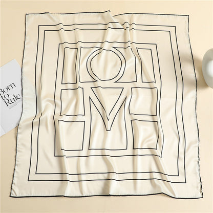 Quadratischer Damenschal mit einfarbigem Schal Quadratischer Damenschal mit einfarbigem Schal