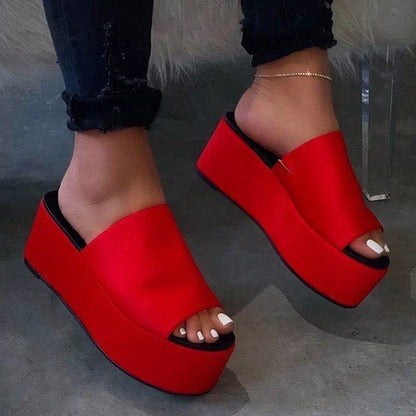 Sommer Plateausandalen Leopardenmuster Damen Sandale Flache Schuhe Casual Damen Peep Toe Schwarze Plateausandalen
