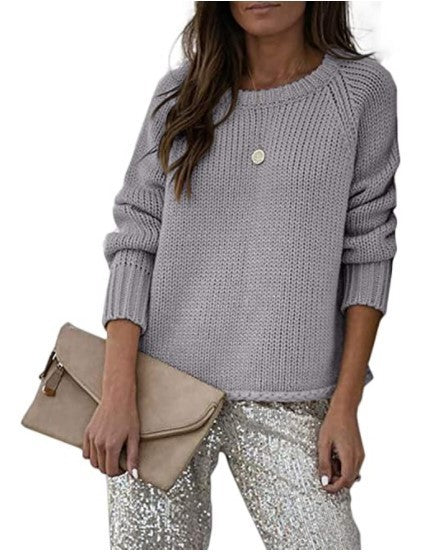 Lässiger Bottoming Sweater Strickpullover