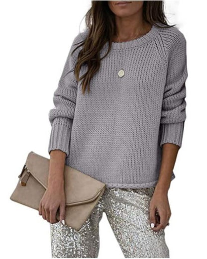 Lässiger Bottoming Sweater Strickpullover