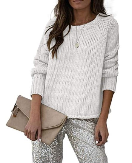 Lässiger Bottoming Sweater Strickpullover