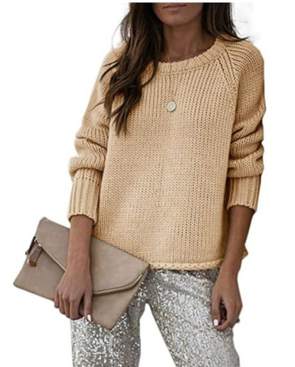 Lässiger Bottoming Sweater Strickpullover