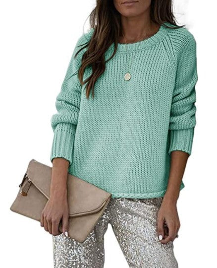 Lässiger Bottoming Sweater Strickpullover