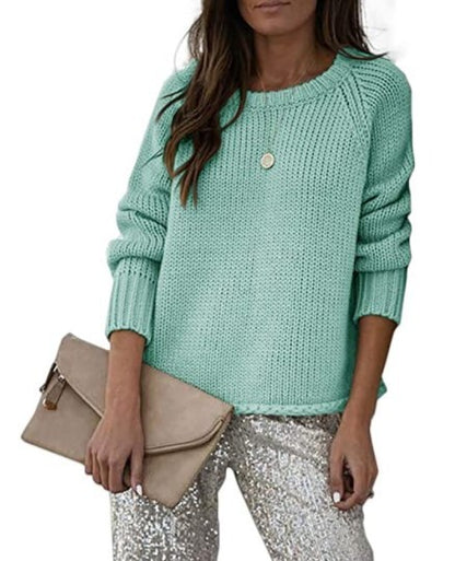 Lässiger Bottoming Sweater Strickpullover