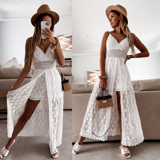 Lässiger Jumpsuit mit Sling-Nähten und hohlem Jumpsuit