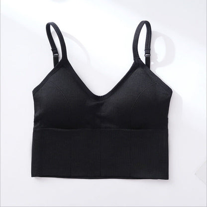 Baumwolle Sport Bhs Frauen Push-Up Solide Sport Bh Jogging