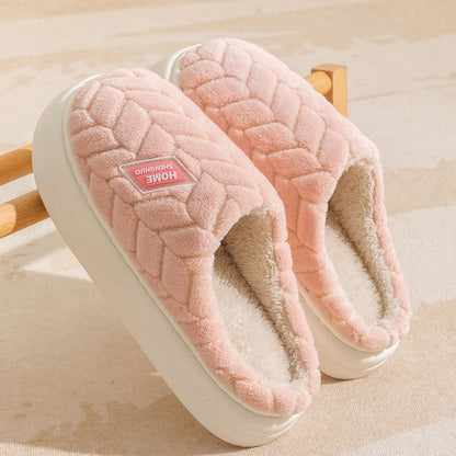 Neue rutschfeste Plüsch-Hausschuhe mit dicken Sohlen für Paare, warme Winter-Hausschuhe für Zuhause, Innen-Fleece-Schuhe für Damen und Herren