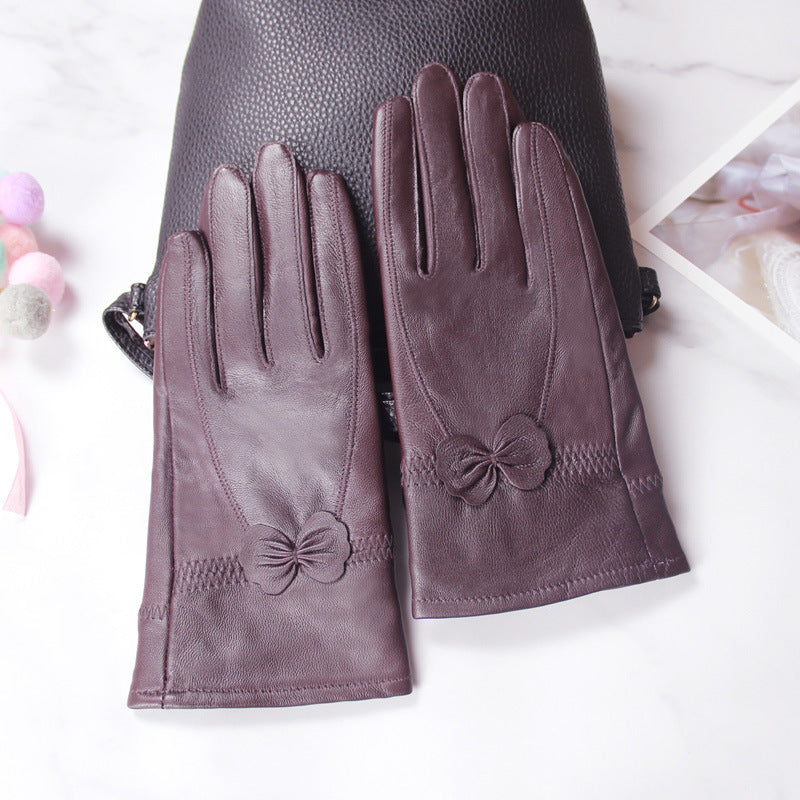 Schmetterlingshandschuhe im koreanischen Stil mit geteilten Fingern für Damen