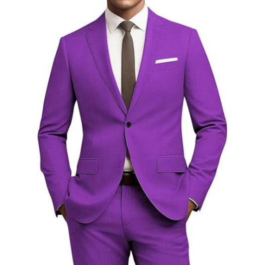 Herren Slim Fit Anzug – 2-teiliges Set für Business & Freizeit