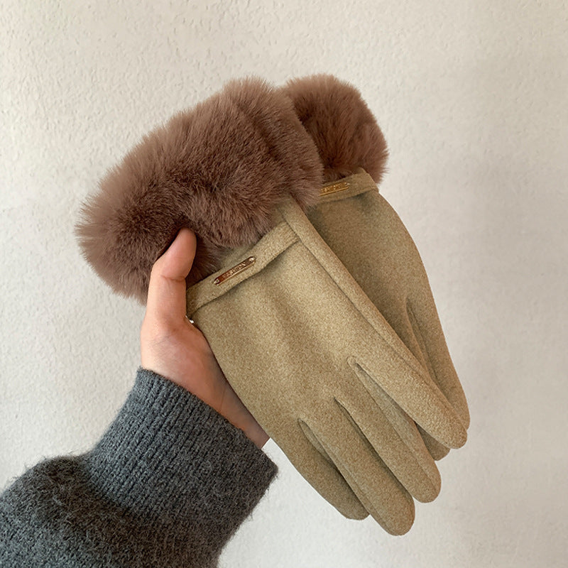 Touchscreen Warme Handschuhe Winter Frauen Fleece-gefüttert