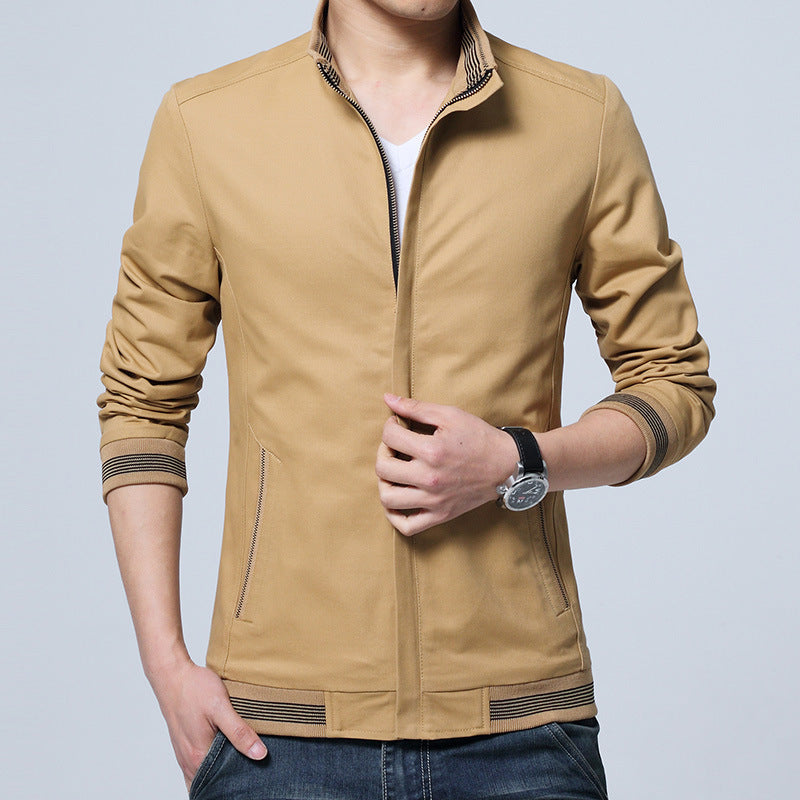 Herren Übergangsjacke aus reiner Baumwolle – Freizeitjacke für Frühling & Herbst