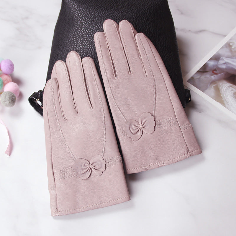 Schmetterlingshandschuhe im koreanischen Stil mit geteilten Fingern für Damen