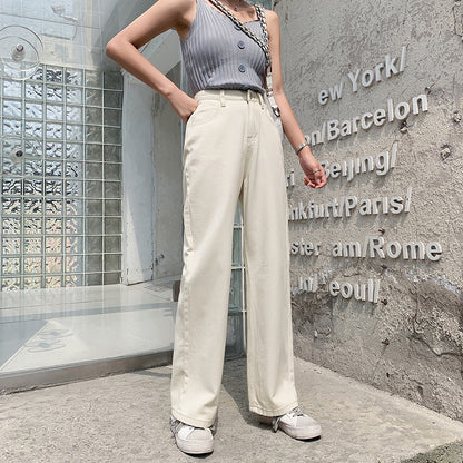 Gerade geschnittene lange Hose im koreanischen Stil