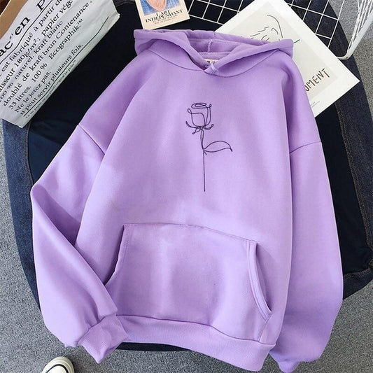 Rosane – Kapuzenpullover mit Rosen-Print für Damen