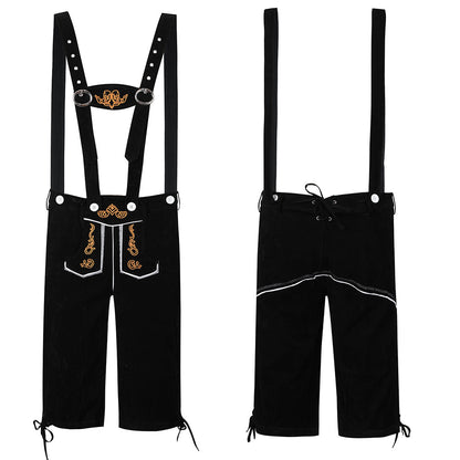 German Suspender Pants Beer Clothing Munich Beer Festival Clothing Bar Embroidered Suspender Pants