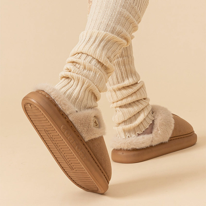 Neu Plüsch Hausschuhe Für Frauen Männer Winter Warme Hause Pantoffel Indoor Dicken sohlen