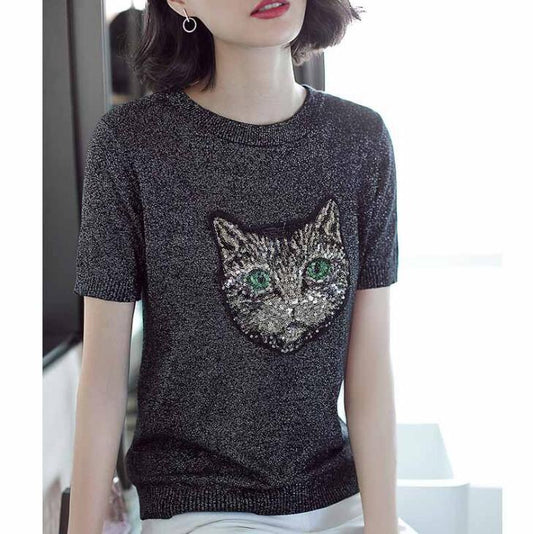 Mode Katze T-Shirt