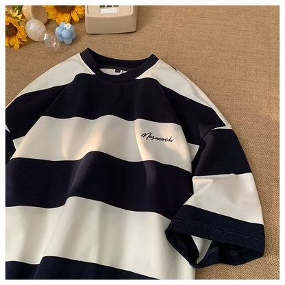 Locker geschnittenes Halbarm-Shirt im japanischen Stil – Ideal für den Sommer