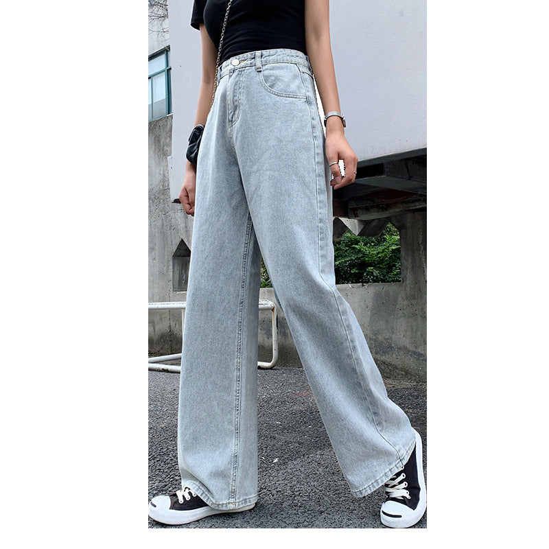 Gerade geschnittene lange Hose im koreanischen Stil
