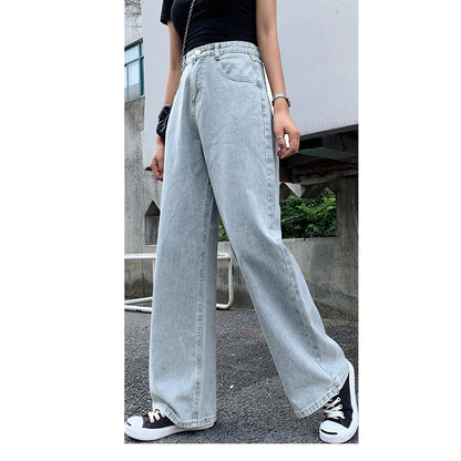 Gerade geschnittene lange Hose im koreanischen Stil