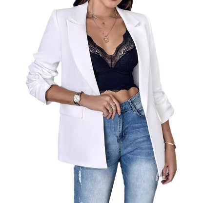 Langärmliger Cardigan-Anzugmantel für Damen