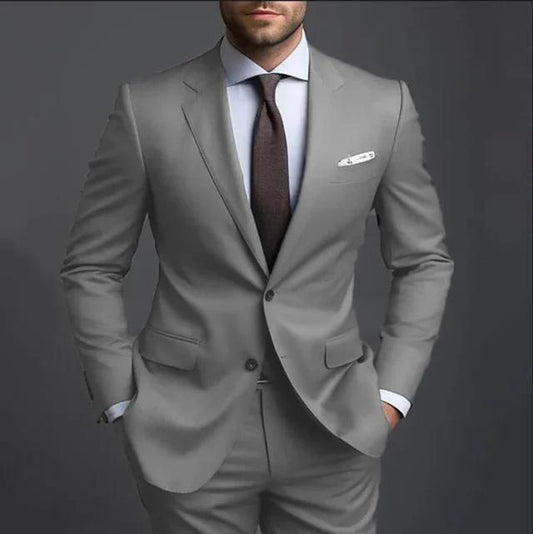 Herrenanzug Zweiteilig – Slim Fit Business Casual Anzug für Alltag & Anlass